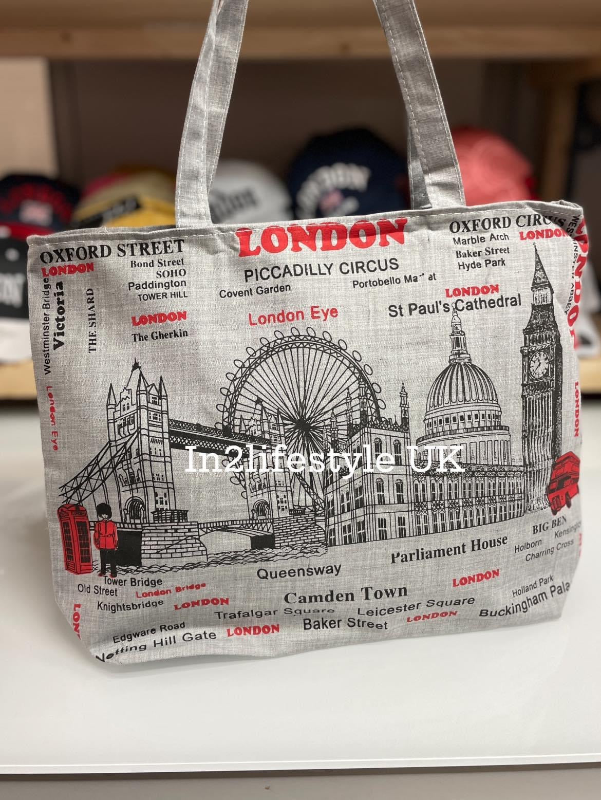 10pcs for £55 London Sight Tote Bags with Zipper