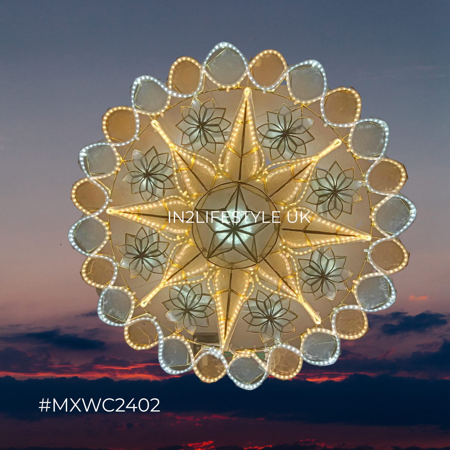 MXWC2402 Starlight Capiz Christmas Parol (UKCA / CE Certified)