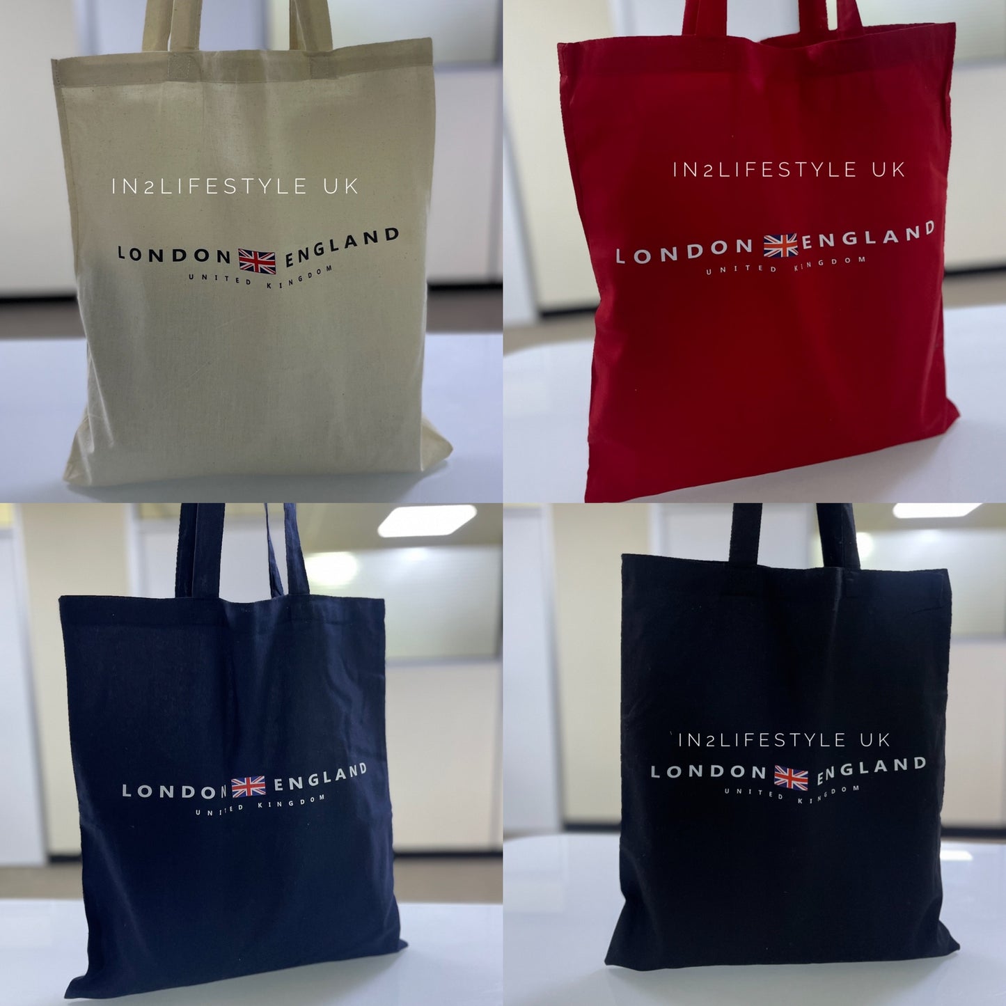 London Souvenir Cloth Tote Bags (no zipper)