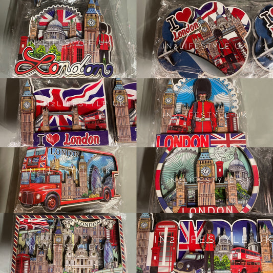 London Premium 3D Wooden Magnets