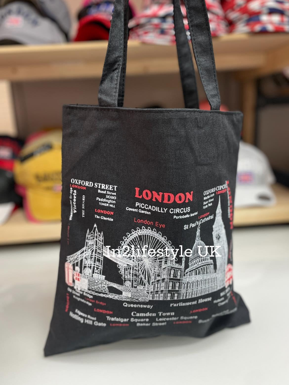 10pcs for £55 London Sight Tote Bags with Zipper