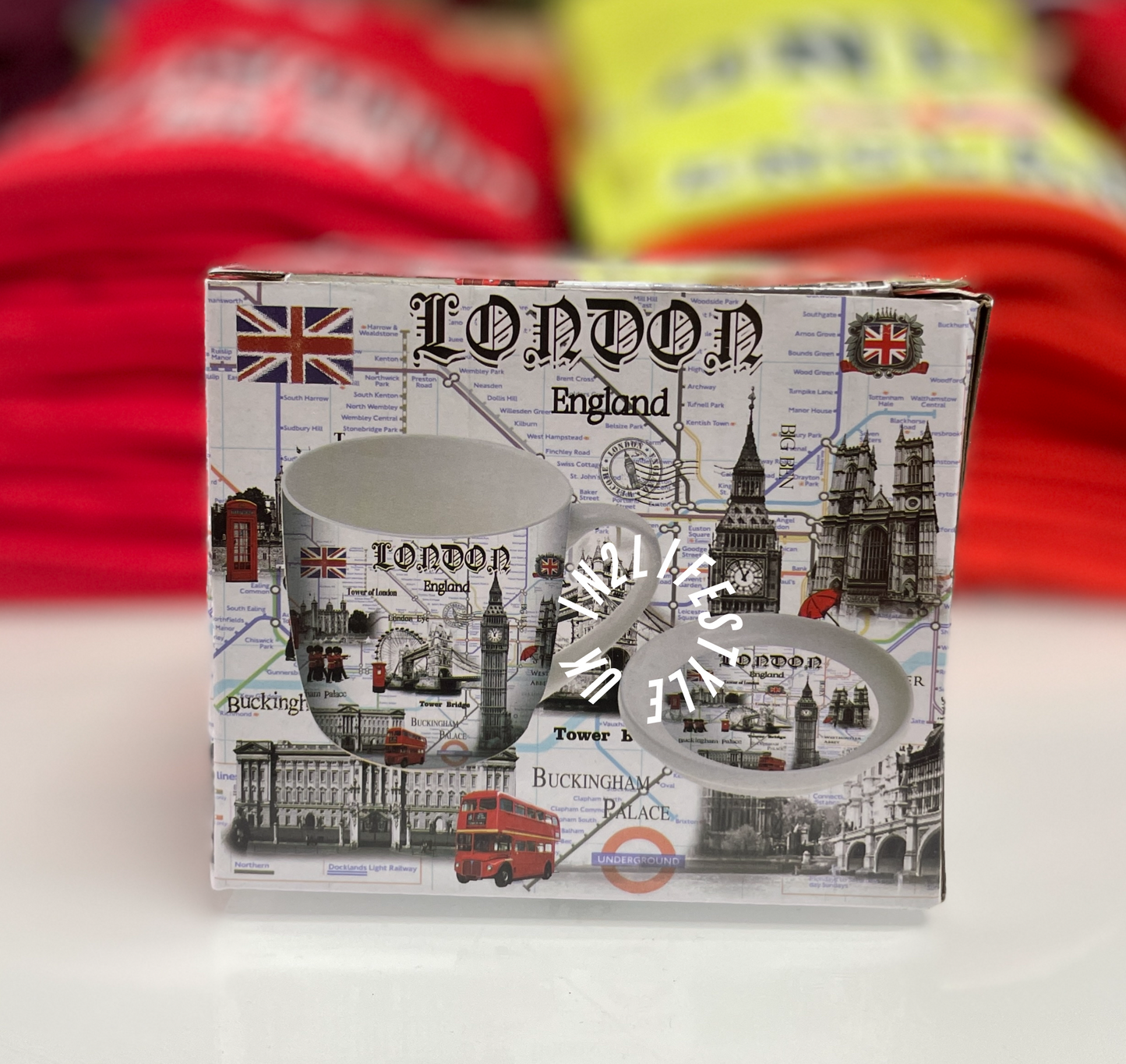 LONDON SOUVENIR Mugs with Coaster