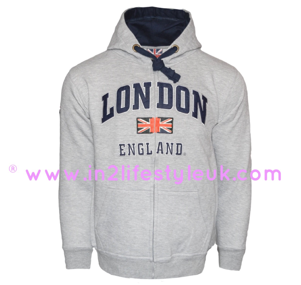 London Hoodie with Zipper