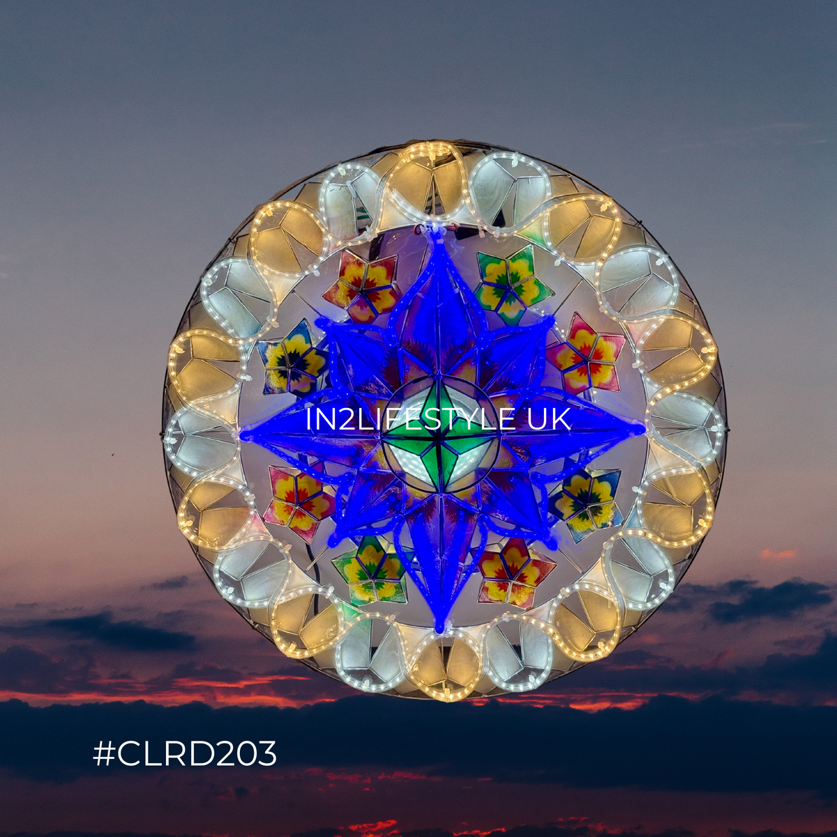 CLRD2015 Starlight Capiz Christmas Parol (UKCA / CE Certified)