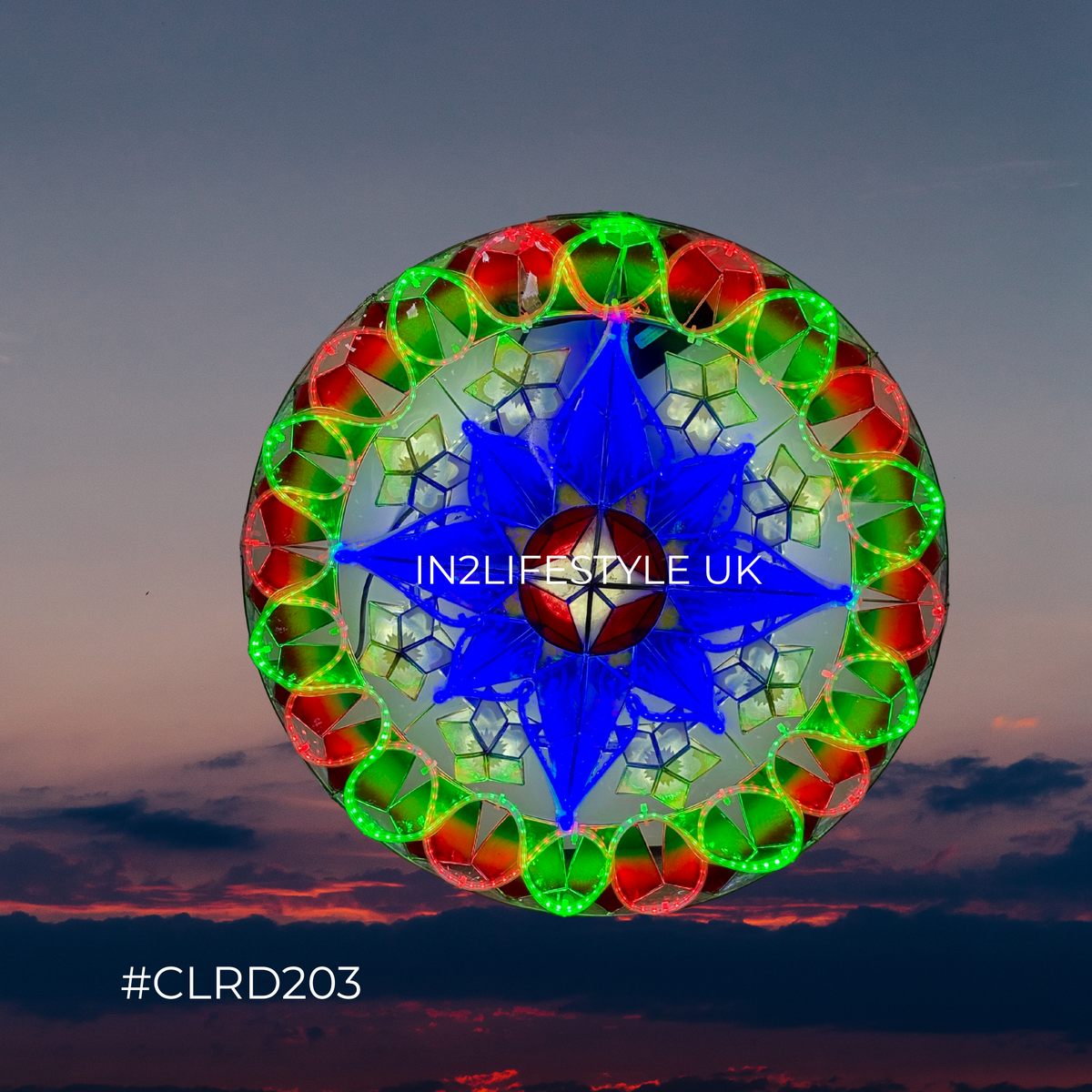 CLRD203 Starlight Capiz Christmas Parol (UKCA / CE Certified)