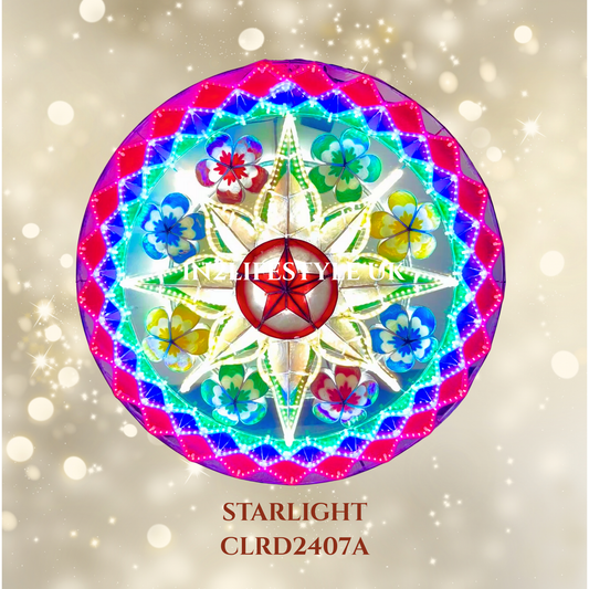 CLRD2407A Starlight Capiz Christmas Parol (UKCA / CE Certified)
