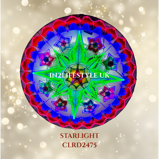CLRD2475 Starlight Capiz Christmas Parol (UKCA / CE Certified)