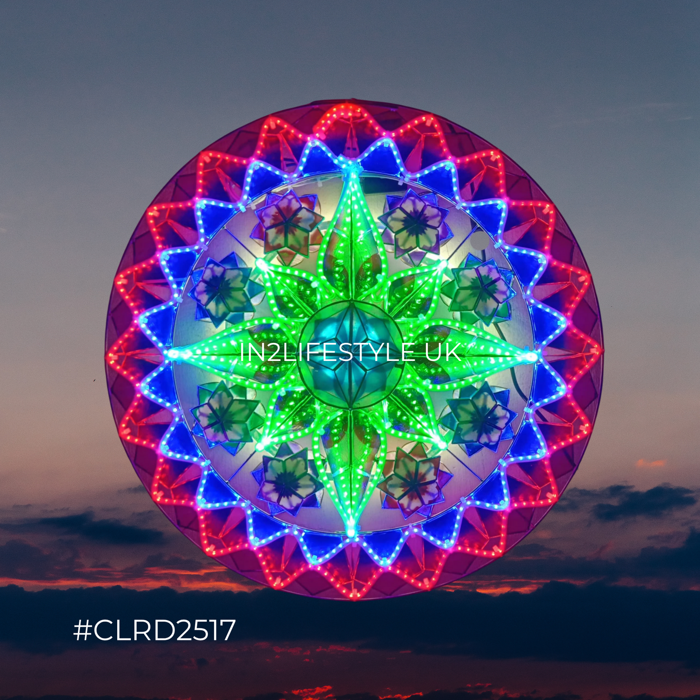 CLRD2517 Starlight Capiz Christmas Parol (UKCA / CE Certified)