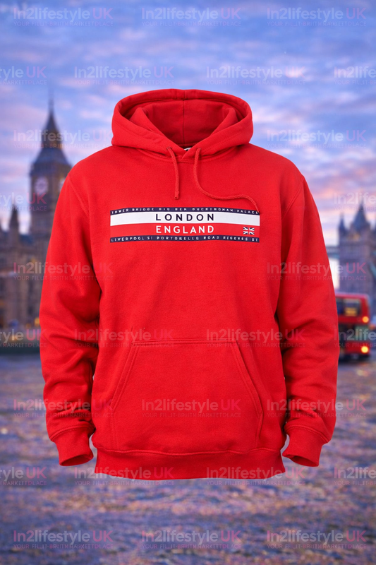 LPH1 London Printed Adult Hoodies