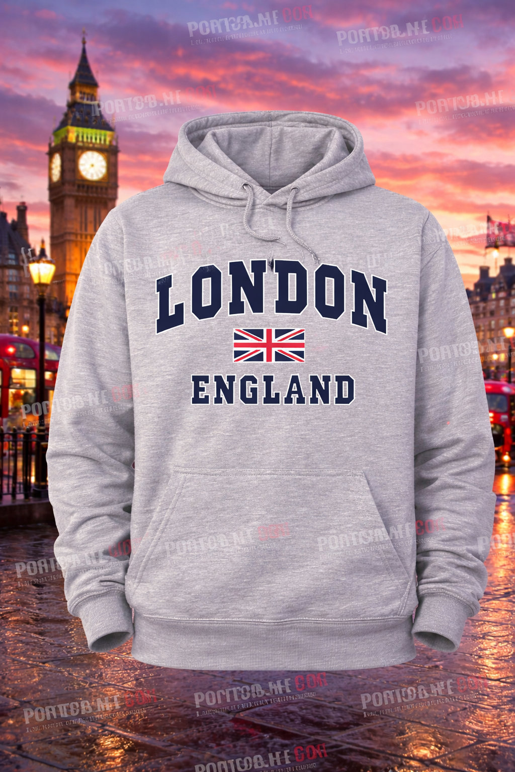 LPH4 London Printed Adult Hoodies