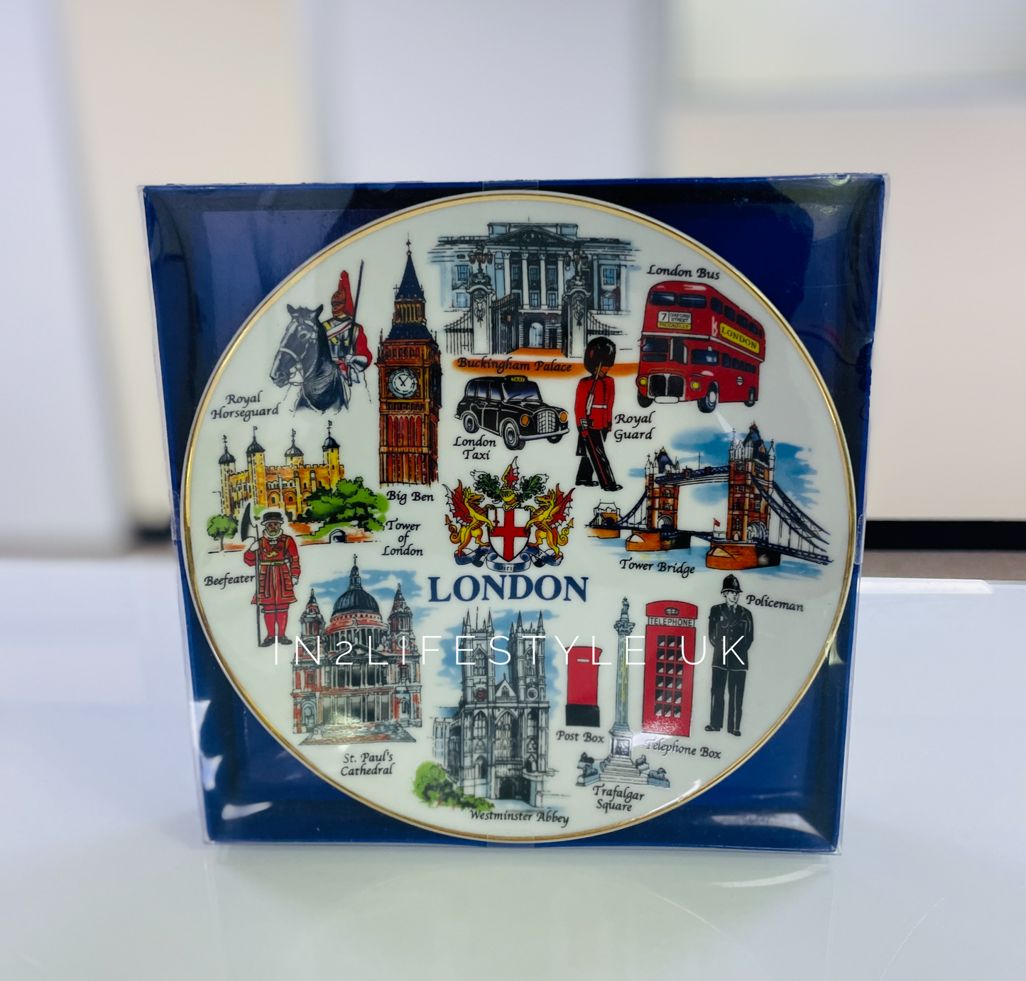 20cm / 8” London Ceramic Plate Display