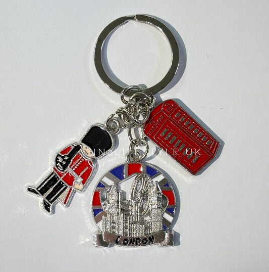 London Silver Charm Keyring KR026