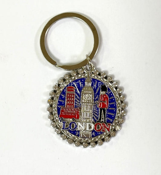 London Silver Charm Keyring KR190B