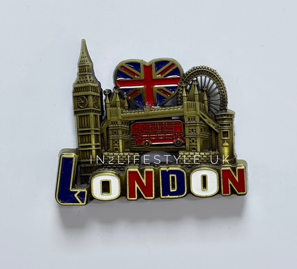 London Antique Metal Fridge Magnet MG134D