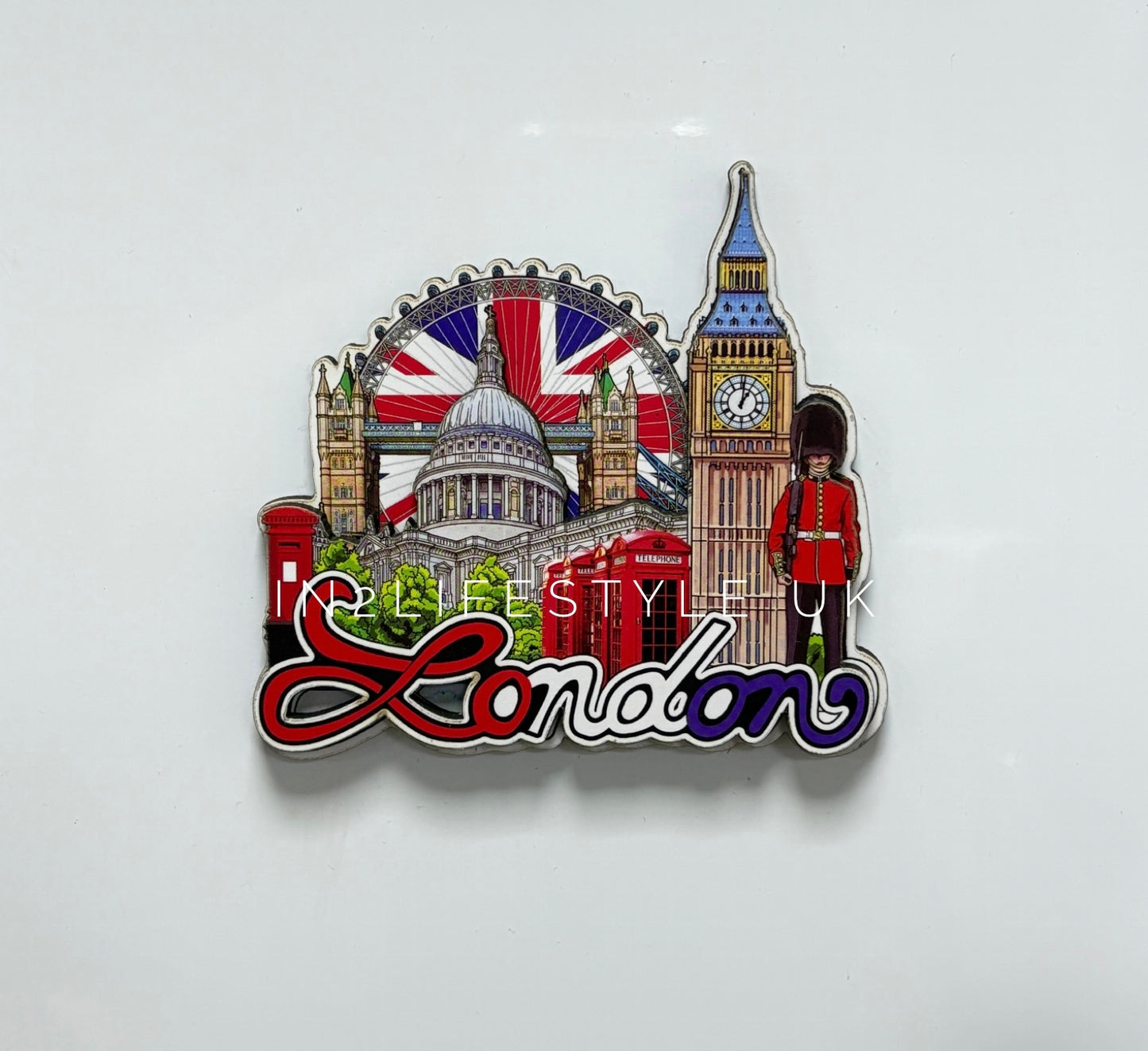 3D London Wooden Magnet 3