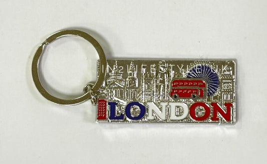 London Gunmetal Charm Keyring KR191B