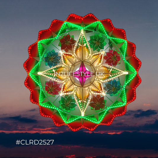 CLRD2527 Starlight Capiz Christmas Parol (UKCA / CE Certified)