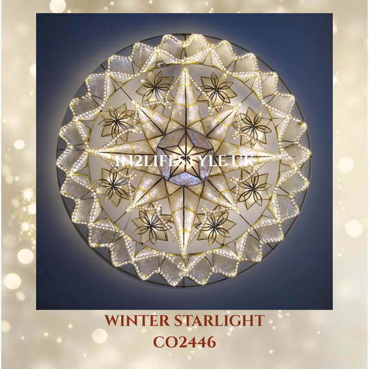 CO2446 Winter Starlight Capiz Christmas Parol (UKCA / CE Certified)