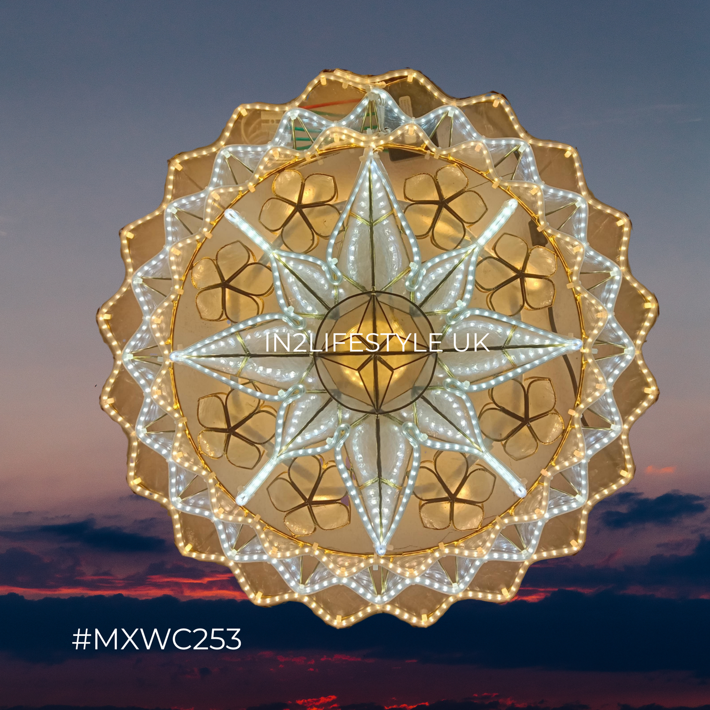 MXWC253 Starlight Capiz Christmas Parol (UKCA / CE Certified)