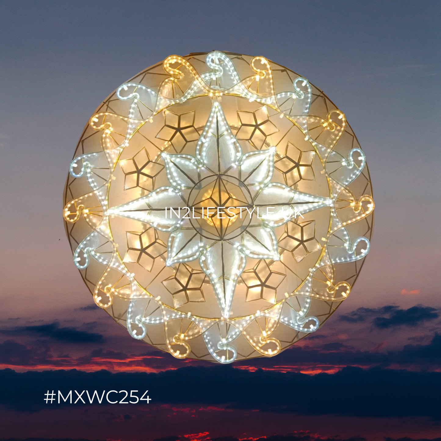 MXWC254 Starlight Capiz Christmas Parol (UKCA / CE Certified)