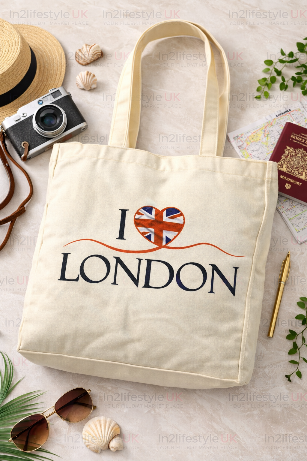 DTB1 Deluxe London Canvas Tote Bags
