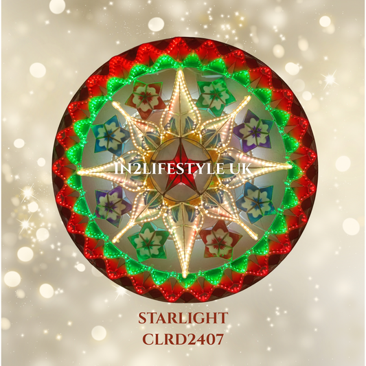 CLRD2407 Starlight Capiz Christmas Parol (UKCA / CE Certified)
