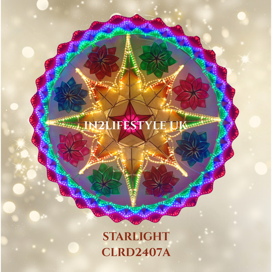 CLRD2407A Starlight Capiz Christmas Parol (UKCA / CE Certified)