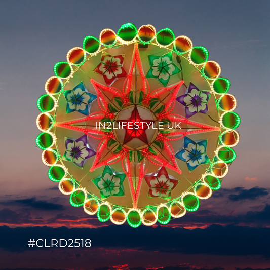 CLRD2518 Starlight Capiz Christmas Parol (UKCA / CE Certified)