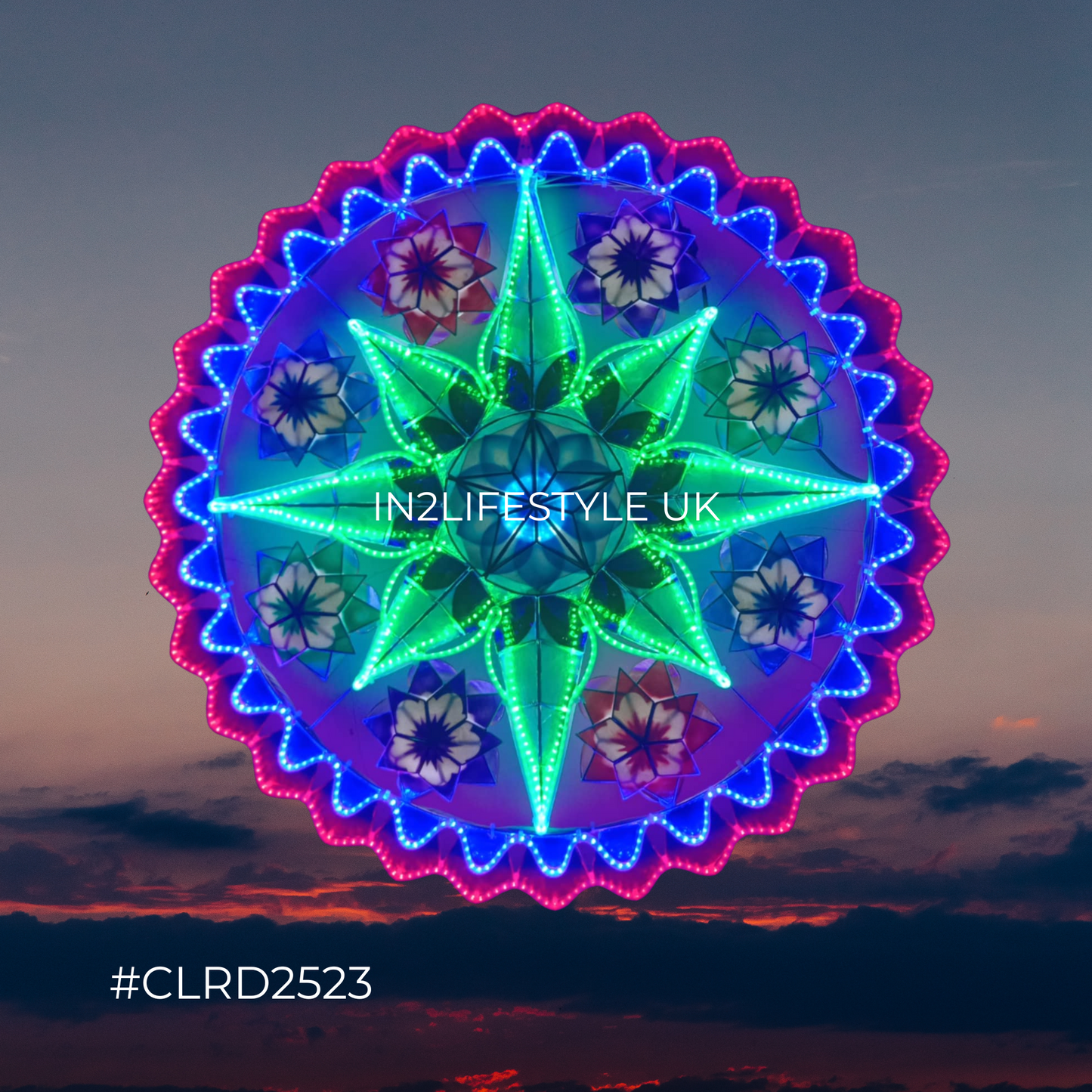 CLRD2523 Starlight Capiz Christmas Parol (UKCA / CE Certified)