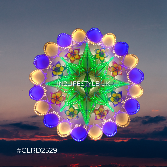 CLRD2529 Starlight Capiz Christmas Parol (UKCA / CE Certified)