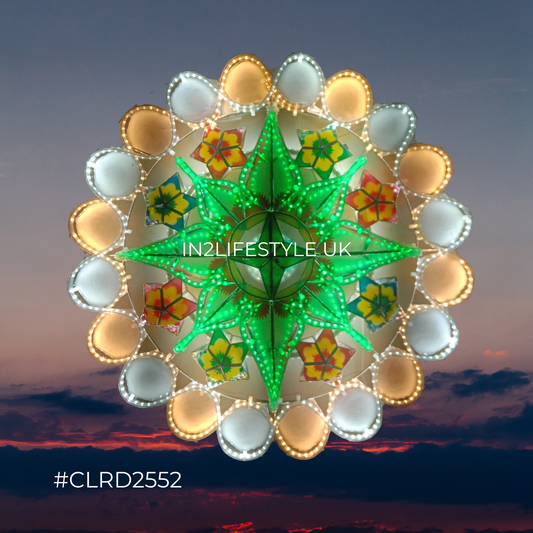 CLRD2552 Starlight Capiz Christmas Parol (UKCA / CE Certified)