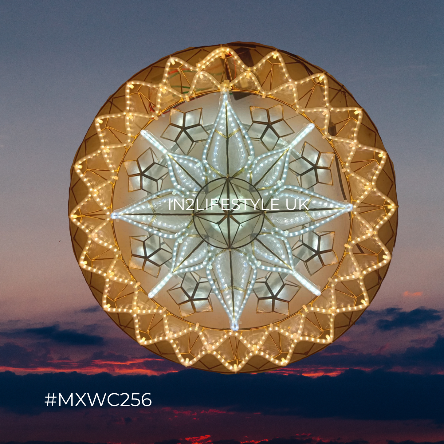 MXWC256 Starlight Capiz Christmas Parol (UKCA / CE Certified)