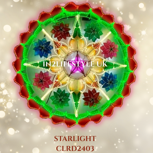 CLRD2403 Starlight Capiz Christmas Parol (UKCA / CE Certified)