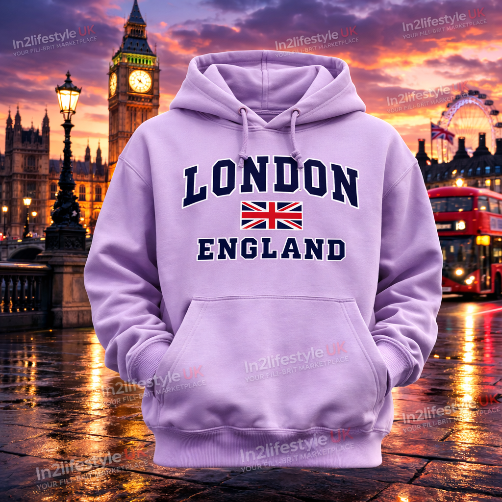 LPH4 London Printed Adult Hoodies