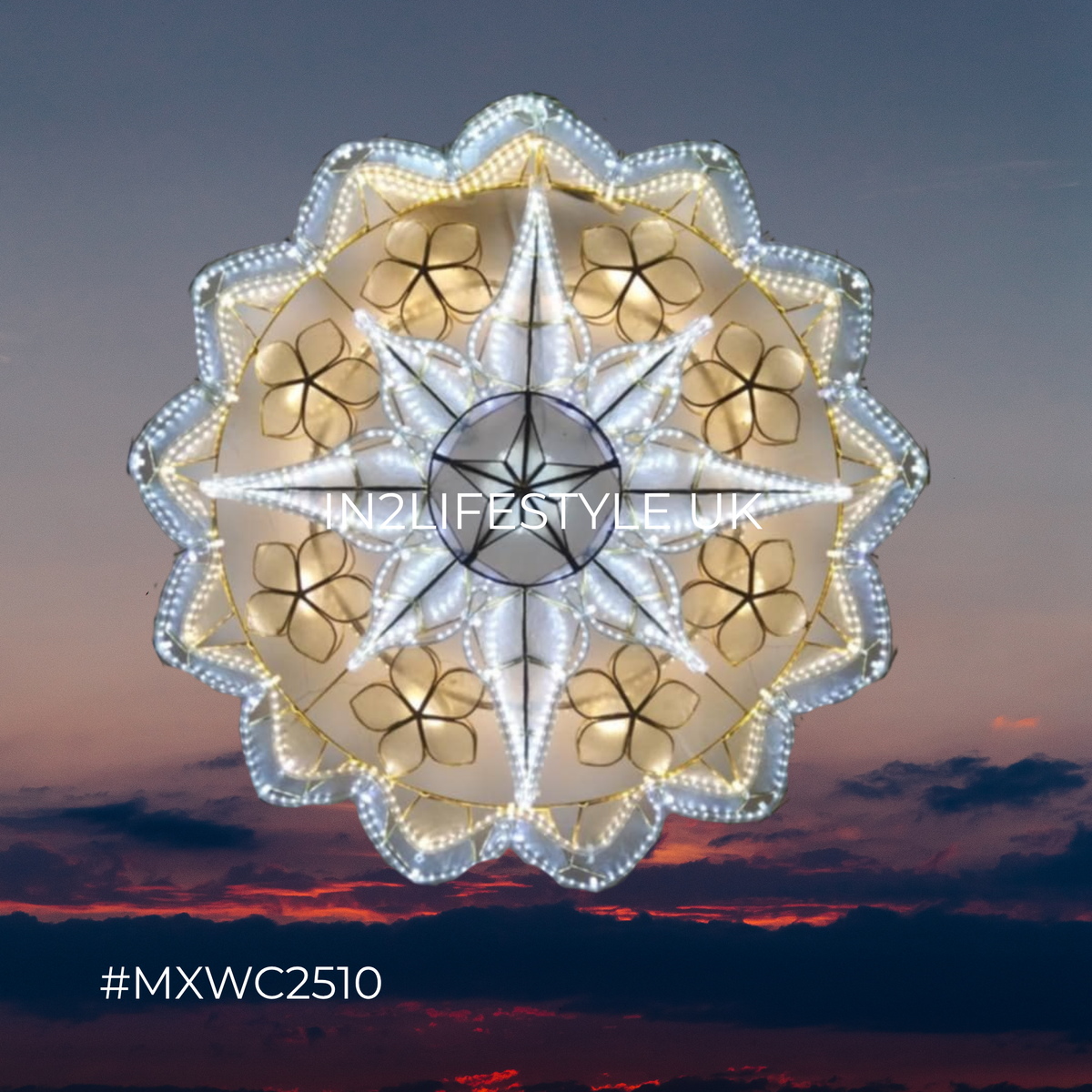 MXWC2510 Starlight Capiz Christmas Parol (UKCA / CE Certified)