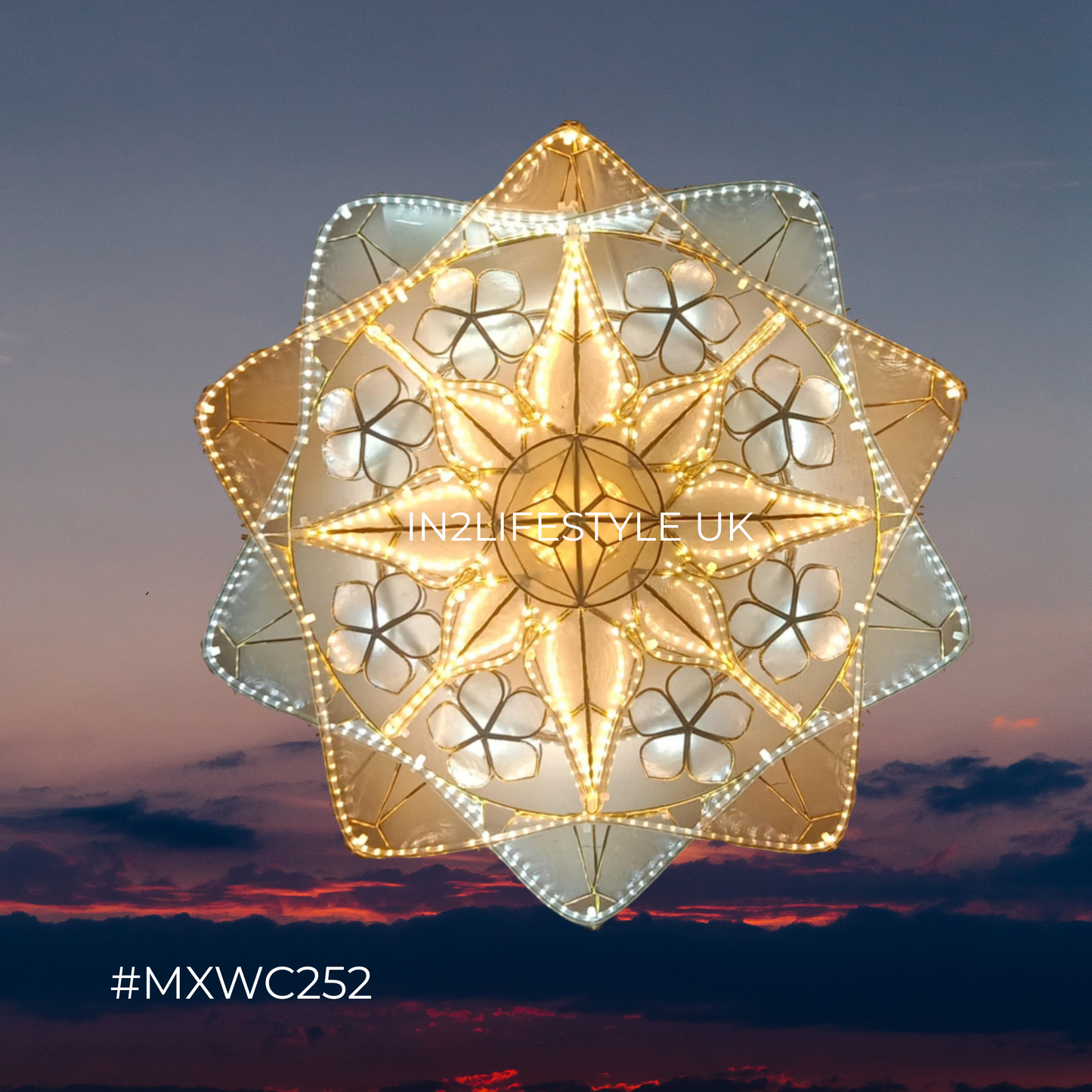 MXWC252 Starlight Capiz Christmas Parol (UKCA / CE Certified)