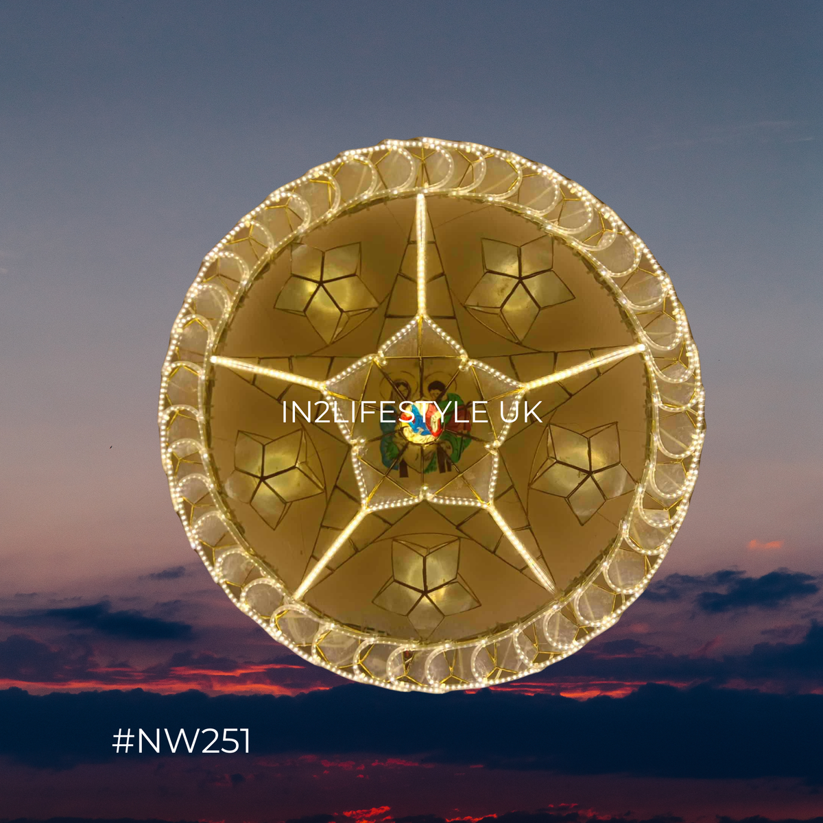 NW251 Nativity Starlight Capiz Christmas Parol (UKCA / CE Certified)