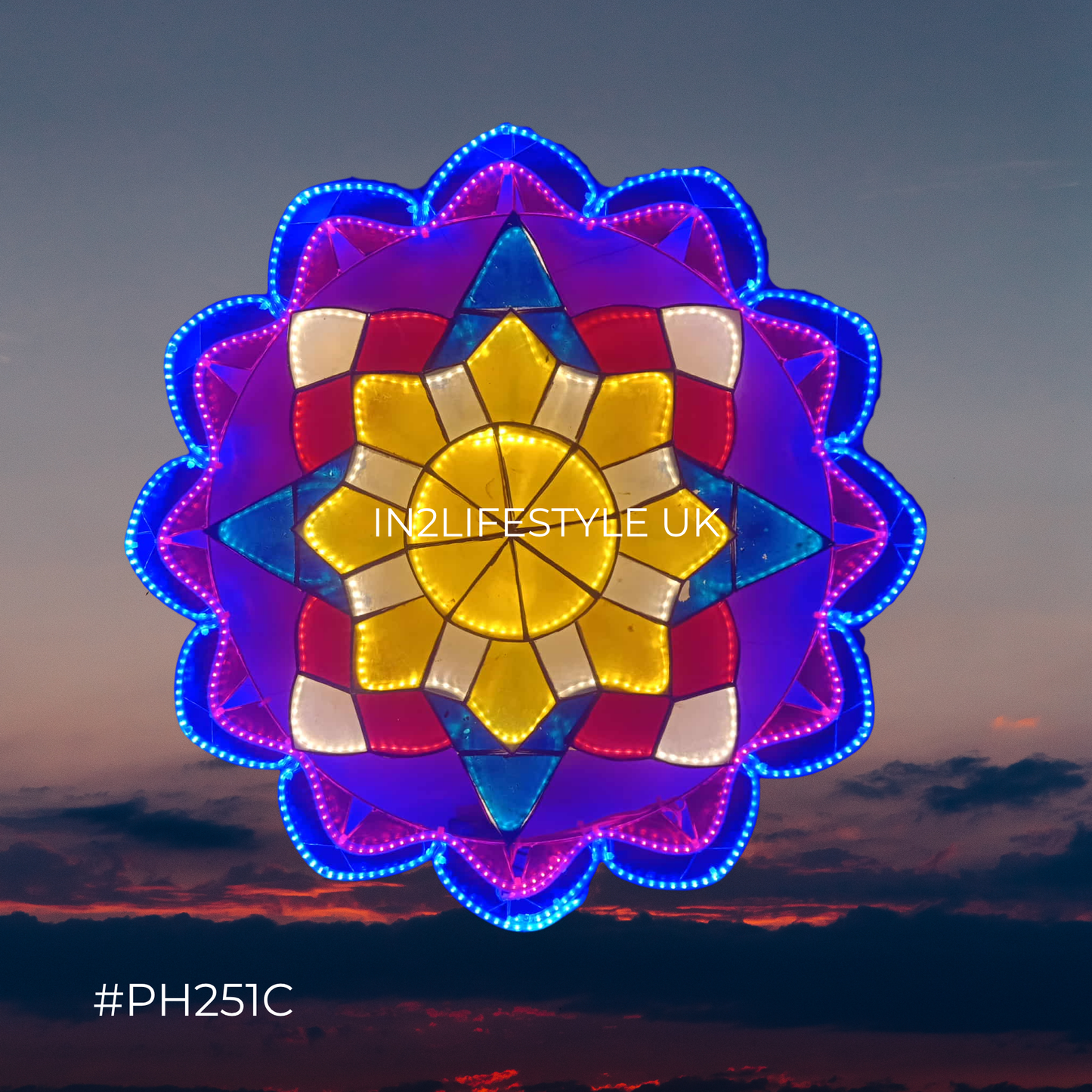 PH251C Starlight Capiz Christmas Parol (UKCA / CE Certified)