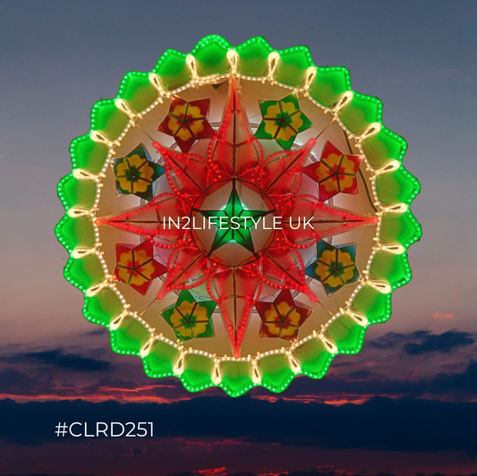 CLRD251 Starlight Capiz Christmas Parol (UKCA / CE Certified)