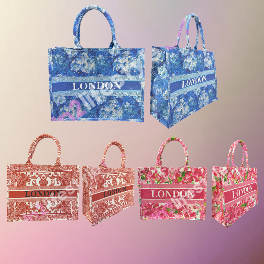 NEW London Style Open Canvas Bag