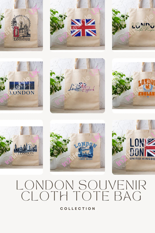 20 pieces for £60 Assorted London Souvenir Cloth Tote Bags