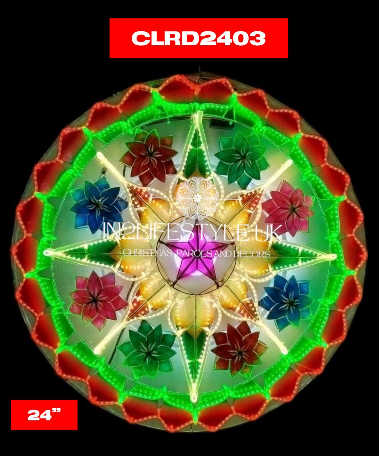 24" UKCA / CE Marked Star 3 Capiz Christmas Parol