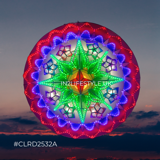 CLRD2532A Starlight Capiz Christmas Parol (UKCA / CE Certified)