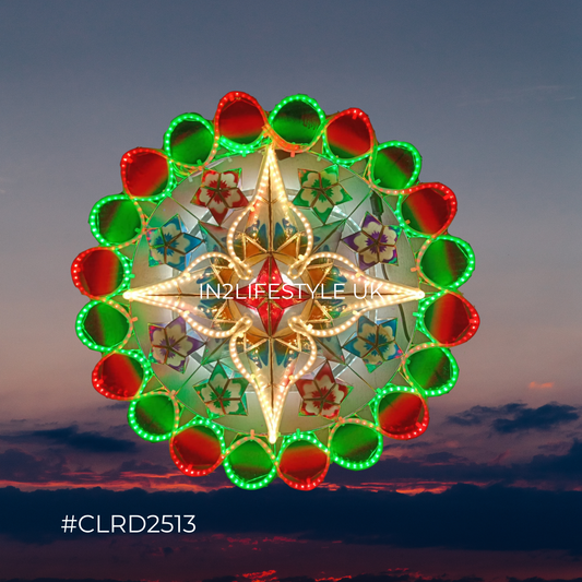 CLRD2513 Starlight Capiz Christmas Parol (UKCA / CE Certified)