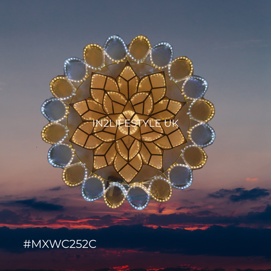 MXWC252C Special Winter Starlight Capiz Christmas Parol (UKCA / CE Certified)