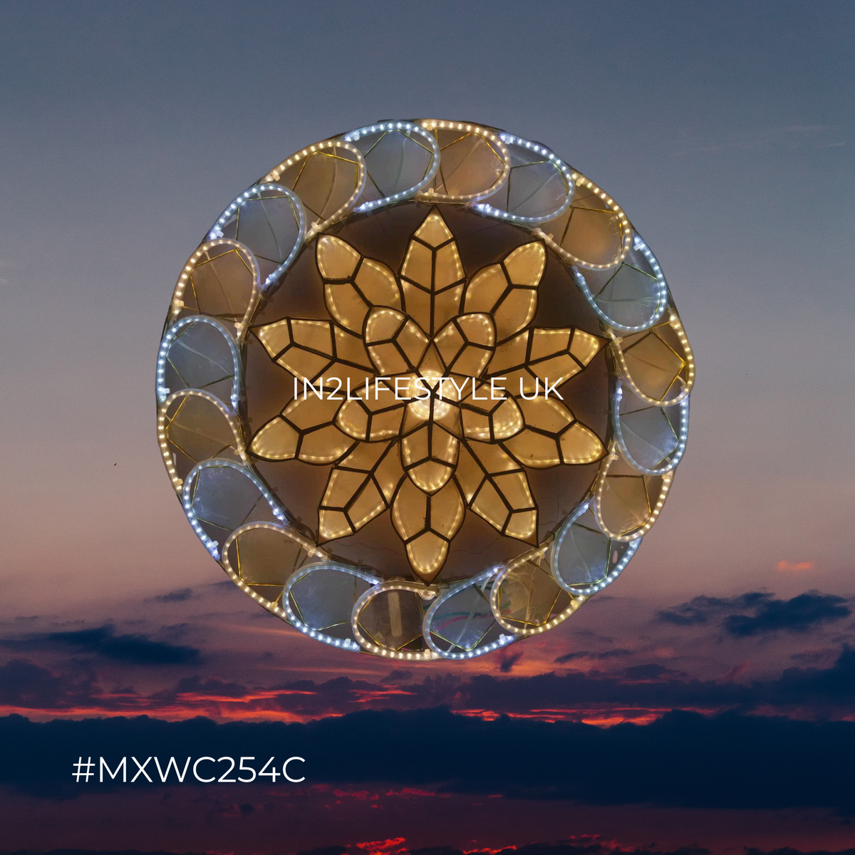 MXWC254C Special Winter Star Capiz Christmas Parol (UKCA / CE Certified)
