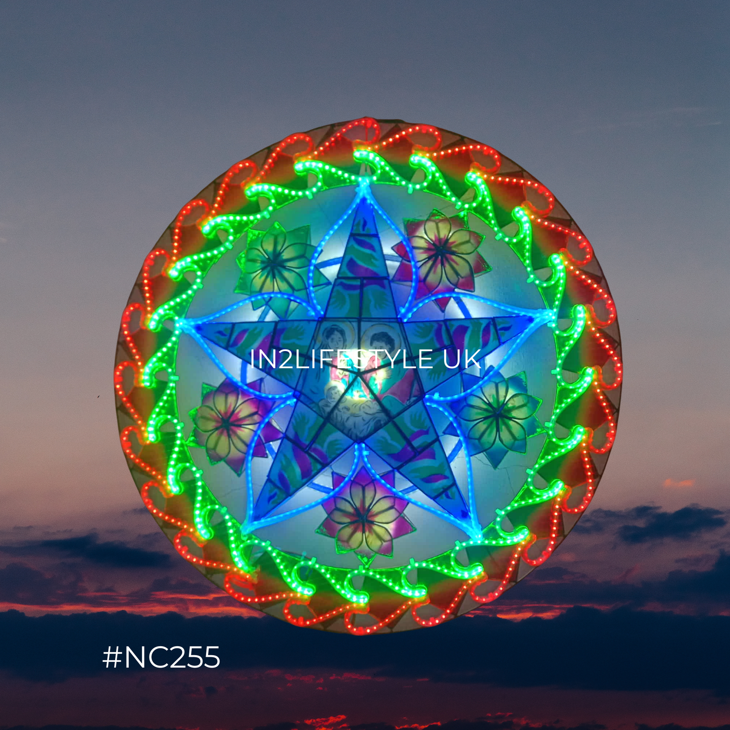 NC255 Nativity Starlight Capiz Christmas Parol (UKCA / CE Certified)