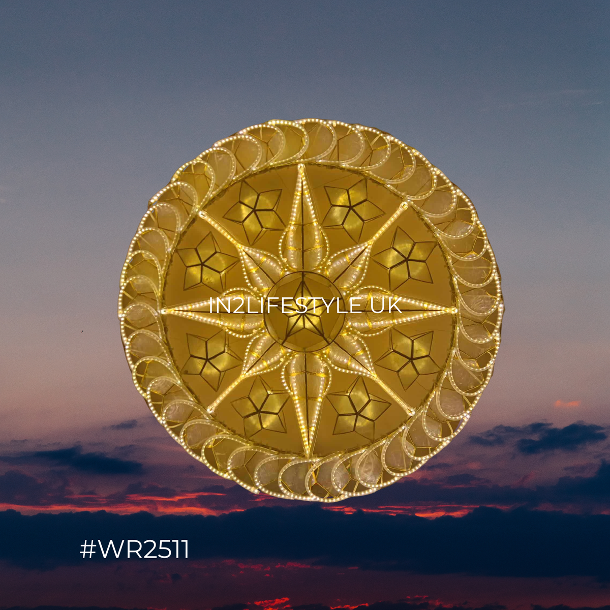 WR2511 Winter Star Capiz Christmas Parol (UKCA / CE Certified)