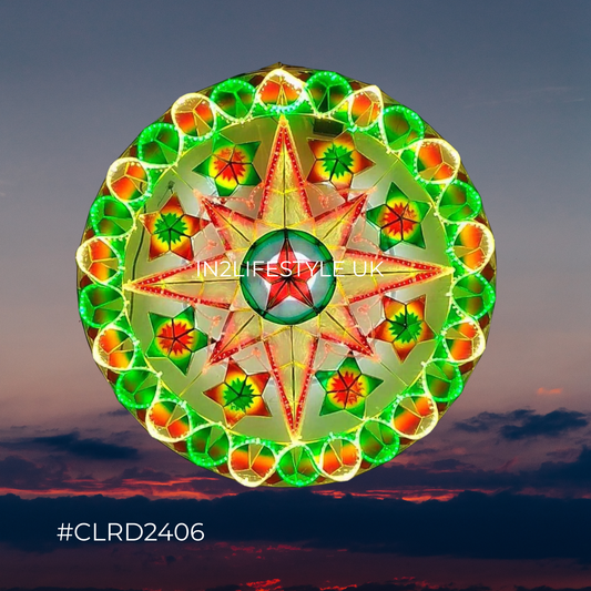 CLRD2406 Starlight Capiz Christmas Parol (UKCA / CE Certified)
