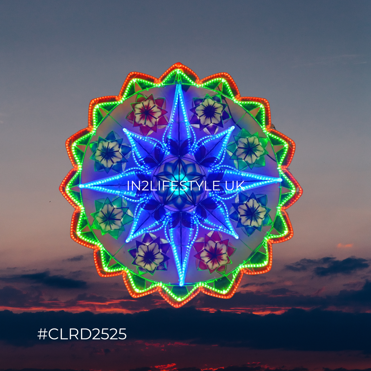 CLRD2525 Starlight Capiz Christmas Parol (UKCA / CE Certified)